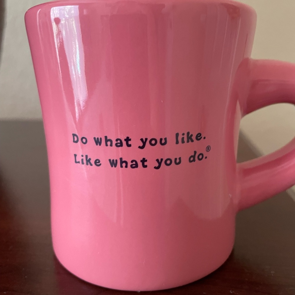 New Life is Good heavy ceramic daisy dinner mug - Picture 3 of 8